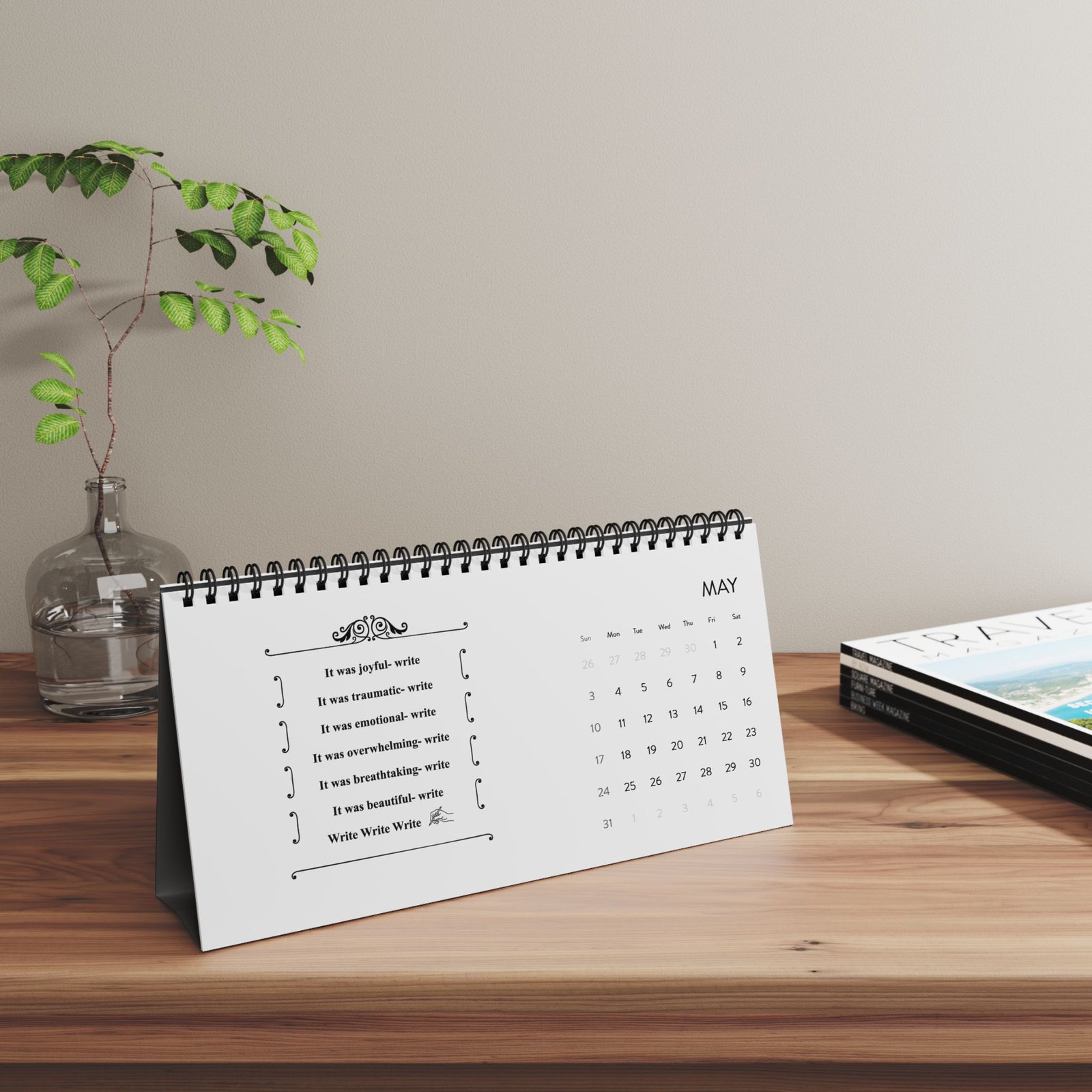 2026 Desktop Calendar - Inspirational Quotes & Monthly Grid - Image 8