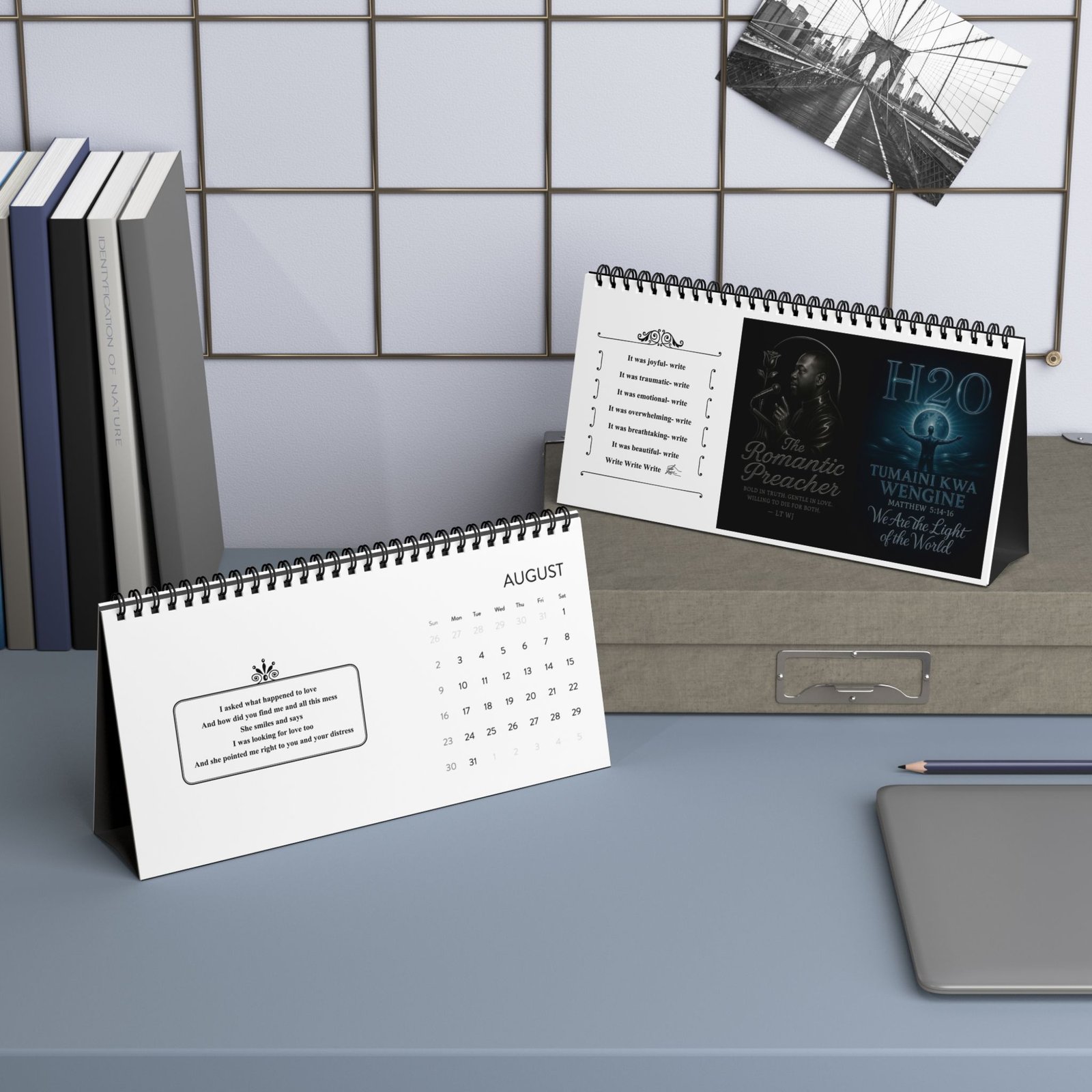 2026 Desktop Calendar - Inspirational Quotes & Monthly Grid - Image 2